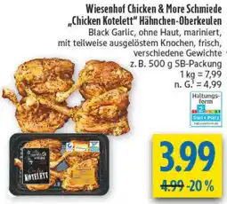 diska Wiesenhof Chicken & More Schmiede ,,Chicken Kotelett" Hähnchen-Oberkeulen Angebot