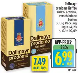 diska Dallmayr prodomo Kaffee Angebot