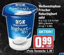 AEZ Weihenstephan Frischer Naturjoghurt mild Angebot
