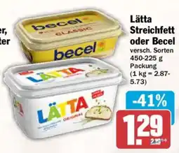 AEZ Lätta Streichfett oder Becel Angebot