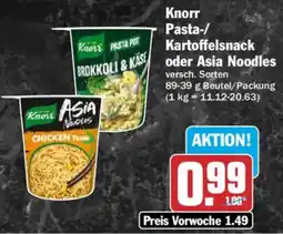 AEZ Knorr Pasta-/ Kartoffelsnack oder Asia Noodles Angebot