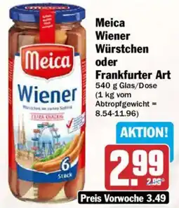 AEZ Meica Wiener Würstchen oder Frankfurter Art Angebot