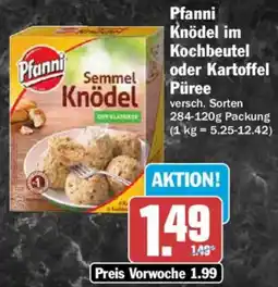 AEZ Pfanni Knödel im Kochbeutel oder Kartoffel Püree Angebot