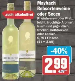 AEZ Maybach Rebsortenweine oder Secco Angebot