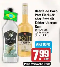 AEZ Batida de Coco, Pott Eierlikör oder Pott 40 Echter Übersee Rum Angebot