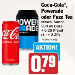 AEZ Coca-Cola, Powerade oder Fuze Tea Angebot