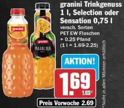 AEZ granini Trinkgenuss 1 I, Selection oder Sensation 0,75 l Angebot