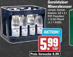 AEZ Gerolsteiner Mineralwasser Angebot
