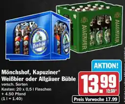 AEZ Mönchshof, Kapuziner Weißbier oder Allgäuer Büble Angebot