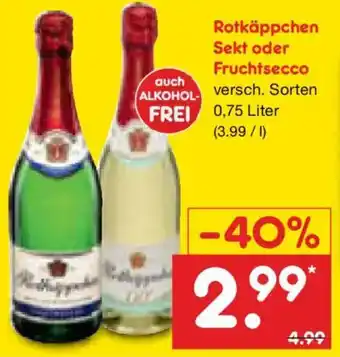 Netto Marken-Discount Rotkäppchen Sekt oder Fruchtsecco Angebot