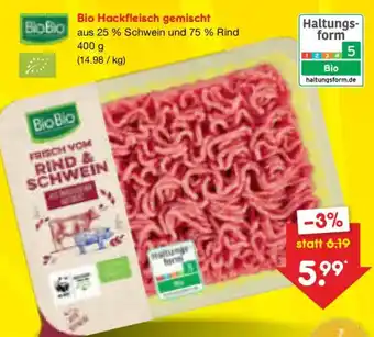 Netto Marken-Discount Bio Hackfleisch gemischt Angebot