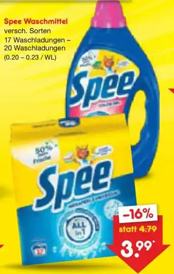 Netto Marken-Discount Spee Waschmittel Angebot