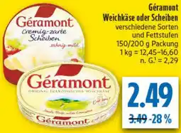 diska Géramont Weichkäse oder Scheiben Angebot