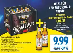 diska Köstritzer Edel Pils oder Radler Angebot