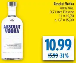 diska Absolut Vodka Angebot