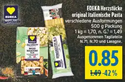 diska EDEKA Herzstücke original italienische Pasta Angebot