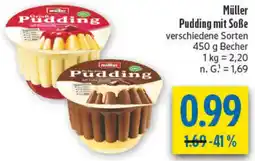 diska Müller Pudding mit Soße Angebot