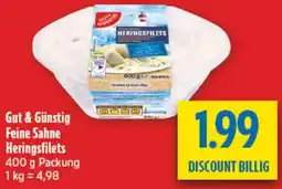 diska Gut & Günstig Feine Sahne Heringsfilets Angebot