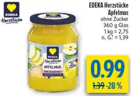 diska EDEKA Herzstücke Apfelmus Angebot