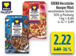 diska EDEKA Herzstücke Knusper Müsli Angebot