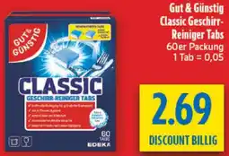 diska Gut & Günstig Classic Geschirr Reiniger Tabs Angebot