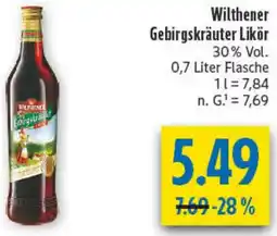 diska Wilthener Gebirgskräuter Likör Angebot