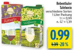 diska Rebenthaler Tafelwein Angebot