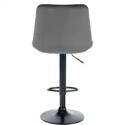 Netto Marken-Discount CLP Barhocker Toni Samt Höhenverstellbarer Thekenhocker mit Rückenlehne Barstuhl mit Metallgestell Angebot