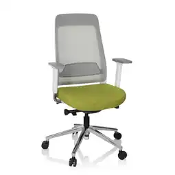Netto Marken-Discount hjh OFFICE Profi Bürostuhl CHIARO T2 WHITE Stoff / Netzstoff mit Armlehnen (höhenverstellbar) Angebot