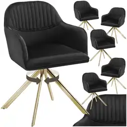 Netto Marken-Discount tectake Samt-Drehstuhl, gepolstert, 360° drehbar, schlanke Stahlbeine, 56 x 59 x 81 cm Angebot