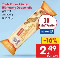 Netto Marken-Discount Tante Fanny frischer Blätterteig Doppelrolle Angebot