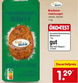Netto Marken-Discount Korn Mühle Brotbackmischungen Angebot