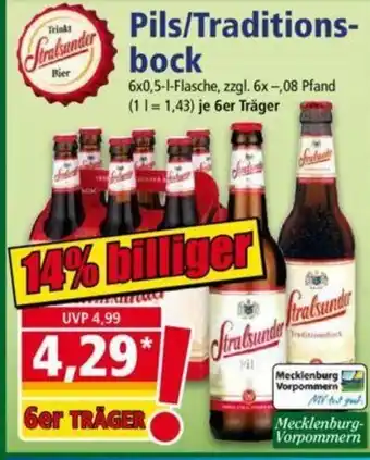 Norma Stralsunder Pils/Traditionsbock 6*500ml Angebot