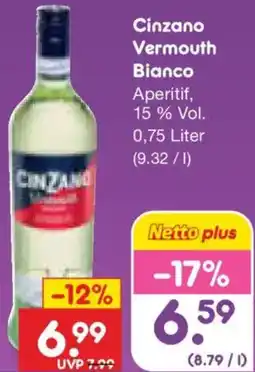 Netto Marken-Discount Cinzano Vermouth Bianco Angebot