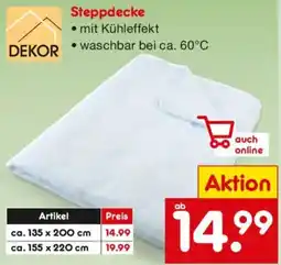 Netto Marken-Discount DEKOR Steppdecke Angebot