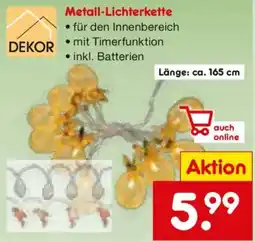 Netto Marken-Discount DEKOR Metall-Lichterkette Angebot