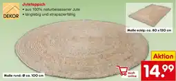 Netto Marken-Discount DEKOR Juteteppich Angebot