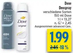 diska Dove Deospray Angebot