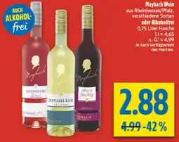 diska Maybach Wein oder Alkoholfrei Angebot