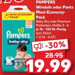 Kaufland PAMPERS Windeln oder Pants Maxi-Economy Pack Angebot