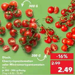 Kaufland Dtsch. Cherryrispentomaten oder Miniromarispentomaten Angebot