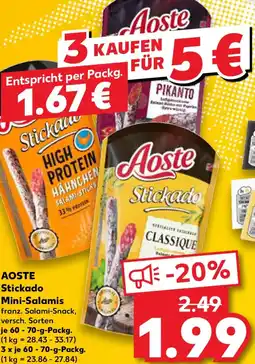 Kaufland AOSTE Stickado Mini-Salamis Angebot