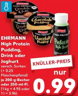 Kaufland EHRMANN High Protein Pudding, Drink oder Joghurt Angebot
