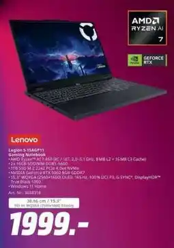 MediaMarkt Lenovo Legion 5 15AGP11 Angebot