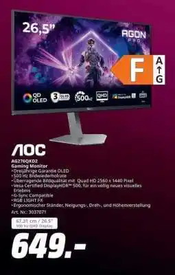 MediaMarkt AOC AG276QZD Angebot