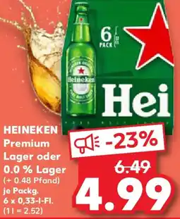 Kaufland HEINEKEN Premium Lager oder 0.0 % Lager Angebot