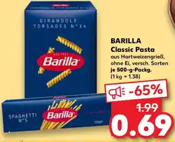 Kaufland BARILLA Classic Pasta Angebot