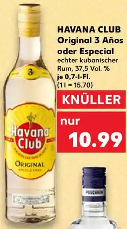 Kaufland HAVANA CLUB Original 3 Años oder Especial Angebot