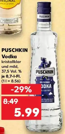 Kaufland PUSCHKIN Vodka Angebot