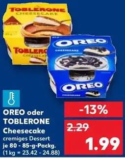 Kaufland OREO oder TOBLERONE Cheesecake Angebot